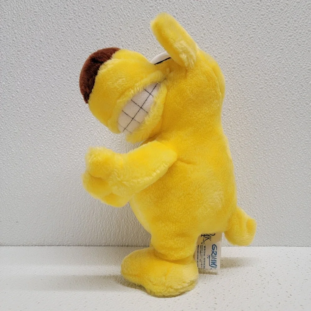 24K Mother Goose & Grimm Grimmy Yellow Dog Plush Stuffed Animal Cartoon 1989